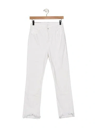 Pre-owned Simkhai High-rise Straight Leg Jeans In White