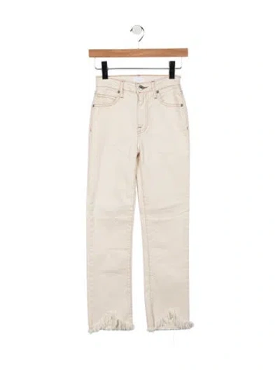 Pre-owned Simkhai High-rise Straight Leg Jeans In White
