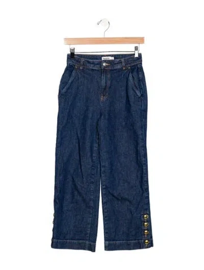Pre-owned Simkhai High-rise Wide Leg Jeans In Blue