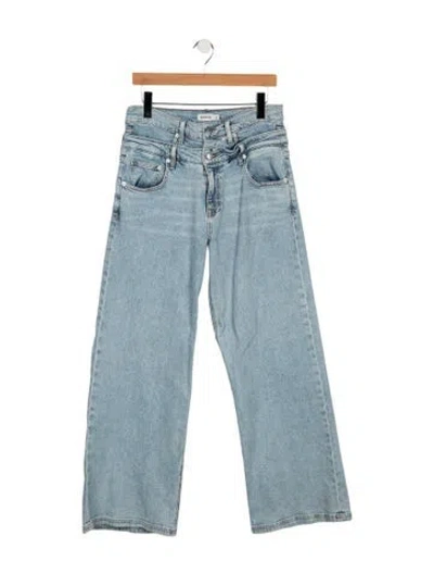 Pre-owned Simkhai High-rise Wide Leg Jeans In Blue