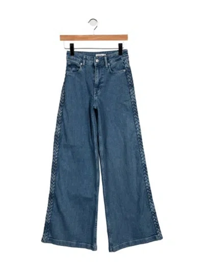 Pre-owned Simkhai High-rise Wide Leg Jeans In Blue
