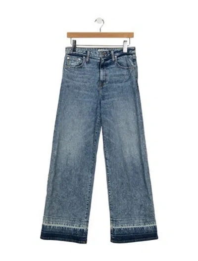 Pre-owned Simkhai High-rise Wide Leg Jeans In Blue