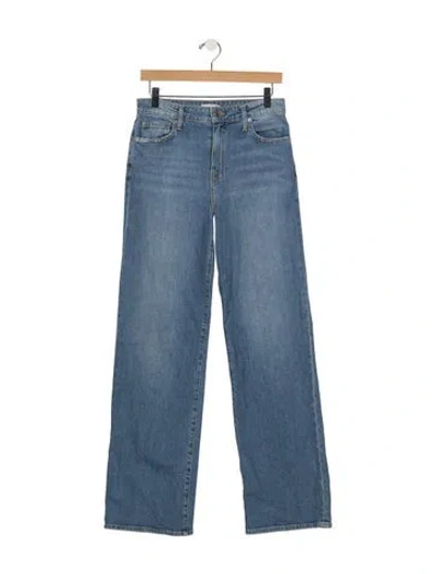 Pre-owned Simkhai High-rise Wide Leg Jeans In Blue