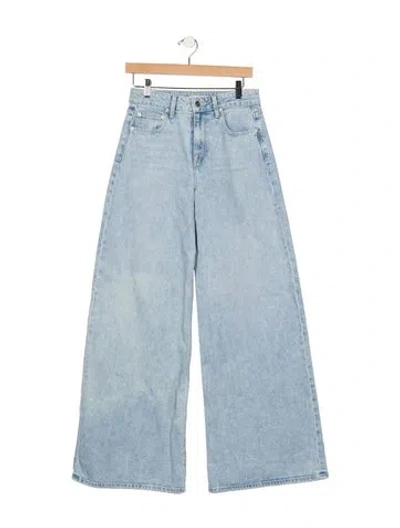 Pre-owned Simkhai High-rise Wide Leg Jeans In Blue