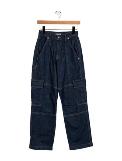 Pre-owned Simkhai High-rise Wide Leg Jeans In Blue