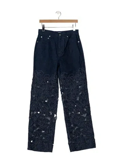 Pre-owned Simkhai High-rise Wide Leg Jeans In Blue