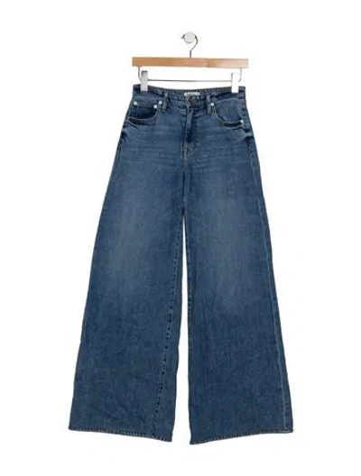 Pre-owned Simkhai High-rise Wide Leg Jeans In Blue