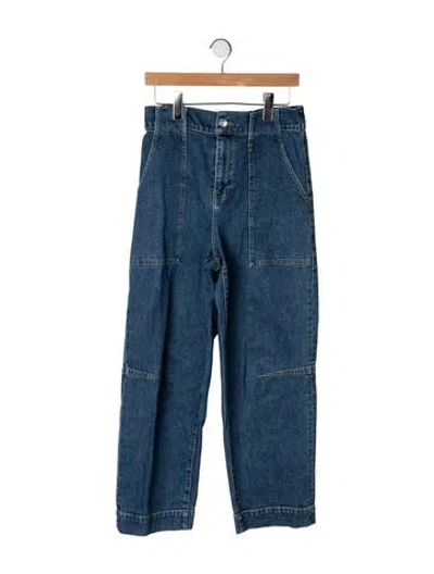 Pre-owned Simkhai High-rise Wide Leg Jeans In Blue