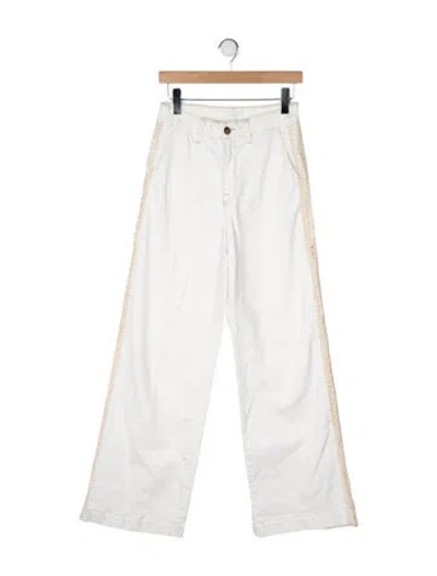 Pre-owned Simkhai High-rise Wide Leg Jeans In Neutral