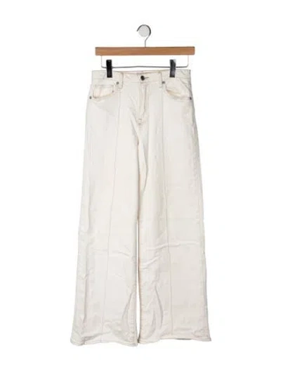 Pre-owned Simkhai High-rise Wide Leg Jeans In Neutrals