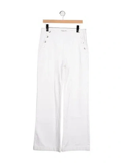 Pre-owned Simkhai High-rise Wide Leg Jeans In White