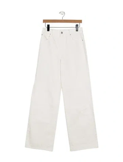 Pre-owned Simkhai High-rise Wide Leg Jeans In White