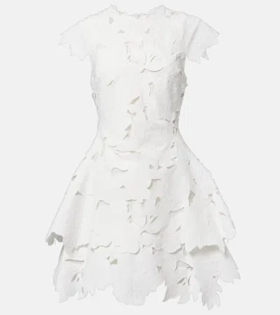 Simkhai Holloway Embroidered Lace Minidress In White