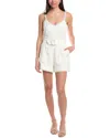 Simkhai Holloway V Neck Romper With Belt White