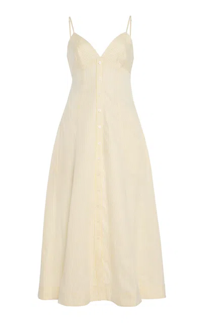 Simkhai Honor Striped Cotton Midi Dress