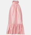 Simkhai Hope Bow-detail Taffeta Minidress In Pink