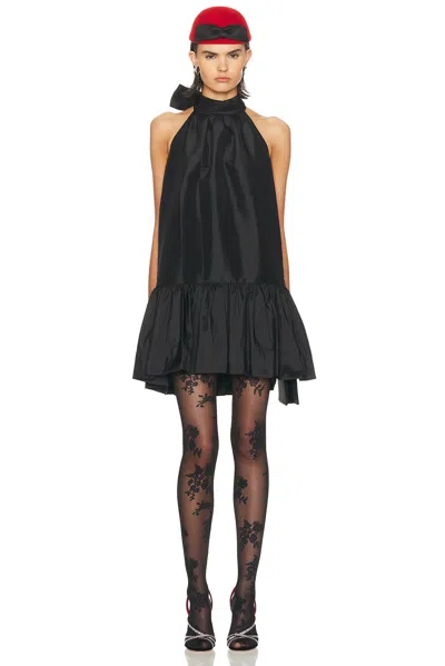 Simkhai Hope Bow Tie Mini Dress In Black