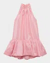 Simkhai Hope Taffeta Bow Tie Mini Dress In Pink
