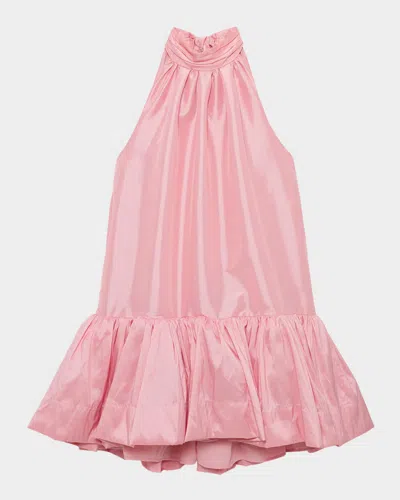 Simkhai Hope Taffeta Bow Tie Mini Dress In Pink