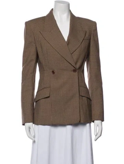 Pre-owned Simkhai Houndstooth Print Blazer In Neutrals