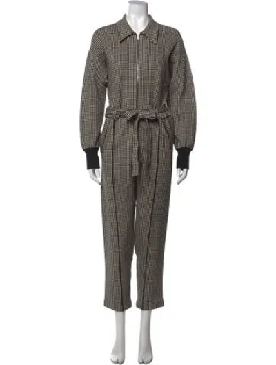 Pre-owned Simkhai Houndstooth Print Jumpsuit In Multi