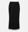 Simkhai Idina Embellished Knitted Pencil Skirt In Black