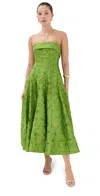 Simkhai Strapless Floral-embroidered Dress