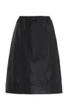 Simkhai Imogen Leather Midi Skirt In Black
