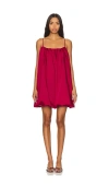 Simkhai India Sleeveless Bubble Mini Dress In Cherry