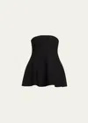 Simkhai Ioanna Strapless Peplum Top In Black