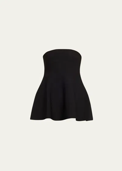 SIMKHAI IOANNA STRAPLESS PEPLUM TOP