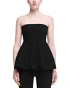 Simkhai Ioanna Strapless Peplum Top In Black