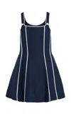 Simkhai Irie Linen-blend Mini Dress In Blue
