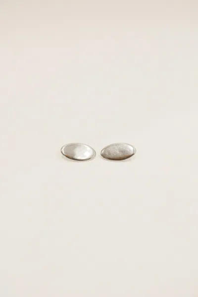 Simkhai Iris Egg Earrings In Cool Silver