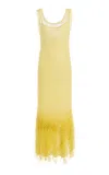 Simkhai Irisa Beaded Lace Midi Dress In Yellow
