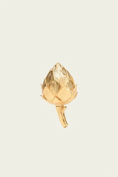 Simkhai Isabella Artichoke Clutch In Gold