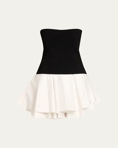 SIMKHAI ISABELLE STRAPLESS DROP-WAIST MINI DRESS