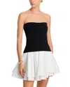 Simkhai Isabelle Strapless Mini Dress Black Multi In Multi