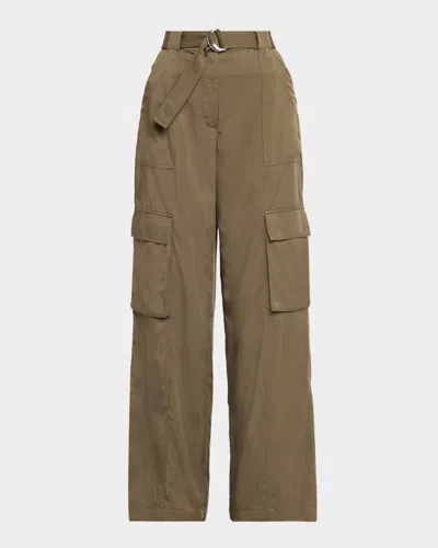 Simkhai Ivrie Belted Utility Pants In Green