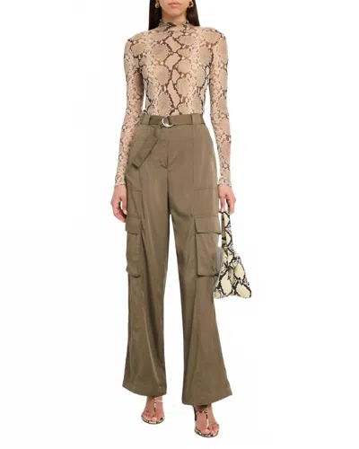 Simkhai Ivrie Belted Utility Pants In Olive In Green