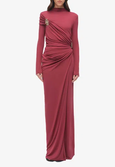 Simkhai Izadora Long-sleeved Midi Dress In Pink
