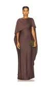 Simkhai Izel Cape Gown In Brown