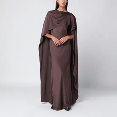 Simkhai Izel Long Dress In Chocolate Colour In Brown