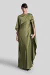 Simkhai Izel Long Dress In Green Acetate In Green