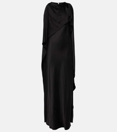 Simkhai Izel Satin Gown In Black
