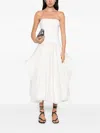 Simkhai Izzy Midi Dress Ivory In White
