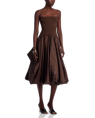 Simkhai Izzy Sleeveless Midi Dress In Brown