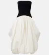 Simkhai Izzy Strapless Taffeta Midi Dress