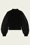 Simkhai Jackie Taffeta Knit Top In Black In Black