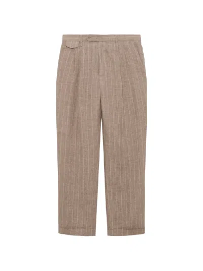 Simkhai Jacob Pinstripe Pleated Trousers In Neutral